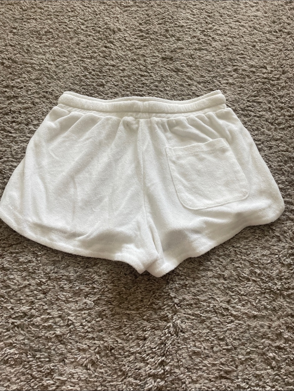 Ocean Drive White Terry Cloth Drawstring Shorts - Picture 2 of 2